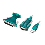 LogiLink RS232-adapter 1,3m (USB-A/9pin hann/25pin hann)