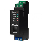 Shelly Pro 2PM relé m/strømmåling (WiFi/Bluetooth)