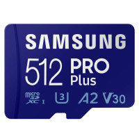 Samsung PRO Plus 2021 microSD 512 GB A2 V30 (UHS-I) m/adapte