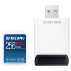 Samsung PRO Plus 2021 SD Kort 256GB V30 (UHS-I) + USB Kortle