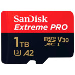 SanDisk Extreme PRO Micro SDXC Kort 1TB V30 A2 m/Adapter (UH