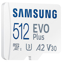 Samsung EVO Plus Micro SDXC 512GB V30 A2 m/Adapter (UHS-I)