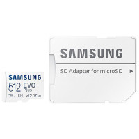 Samsung EVO Plus Micro SDXC 512GB V30 A2 m/Adapter (UHS-I)