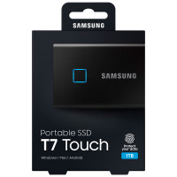 Samsung T7 Touch Portable SSD 1TB (USB 3.2) Svart