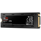 Samsung 980 PRO M.2 SSD-harddisk 2TB - PCle 4.0 NVMe M.2 (m/heatsink)