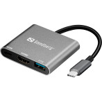 Sandberg USB-C Hub - 3 porter (HDMI/USB-C/USB-A)