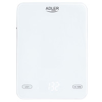 Adler Kjøkkenvekt m/USB-C (10kg/5g) Hvit