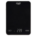Adler Kjøkkenvekt m/USB-C (10kg/5g) Svart