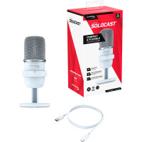 HyperX SoloCast Gaming Mikrofon - 2m (USB-C) Hvit
