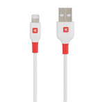 Skross Lightning Kabel 1,2m (USB-A/Lightning) Hvit/Rød
