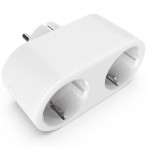 WOOX R6073 Smart WiFi Dobbel plugg m/2 uttak (16A) Hvit