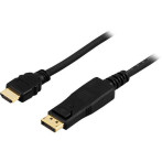 Displayport til HDMI kabel - 1m (Svart)