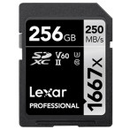 Lexar Professional SDXC-kort 256 GB V60 (UHS-II) 120/250 MB/s