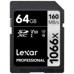 Lexar Professional SDXC-kort 64 GB V30 (UHS-I) 160 MB/s