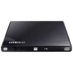 LiteOn ekstern DVD-brenner (USB 2.0) Svart