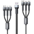 Remax Jany Series 6-i-1 USB Multi-kabel 2m (2xLightning/2xUSB-C/2xMicroUSB) Svart