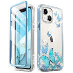 Supcase Cosmo iPhone 14 Plus-deksel (foran/bak) Blue Fly