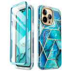 Supcase Cosmo iPhone 14 Pro Max-deksel (foran/bak) Ocean Blue