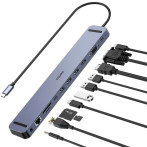 Choetech HUB-M20 USB 3.0 Dock 100W (USB 3.0/USB-C/HDMI/VGA/RJ45/Micro SD/3.5mm)
