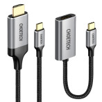 Choetech USB-C - HDMI-adaptersett - 2 m (USB-C hann/HDMI hann + USB-C hann/HDMI hunn)