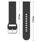 Hurtel Silikon Universal Smartwatch-rem (20mm) Svart