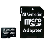 Verbatim Premium MicroSDXC-kort 64GB V10 A1 m/adapter