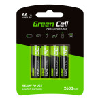Green Cell oppladbare AA-batterier 2600mAh - 4pk