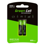 Green Cell oppladbare AAA-batterier 800mAh - 2pk