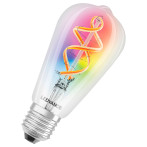 Ledvance SMART+ WiFi LED Edison glødelampe m/RGB E27 klar - 4,5W (30W)