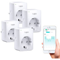 TP-Link Tapo P110 Smart WiFi-kontakt m/Energimåler - 4-pakning
