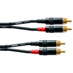 Cordial Phono Cable Stereo - 30 cm (2xRCA hann/2xRCA hann)