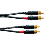 Cordial Phono Cable Stereo - 90 cm (2xRCA hann/2xRCA hann)