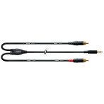 Cordial Minijack til RCA-kabel Stereo/Mono - 3 m (3,5 mm hann/2xRCA hann)
