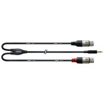 Cordial Minijack til XLR Y-kabel Stereo - 3 m (3,5 mm hann/2xXLR hunn)
