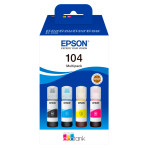 Epson 104 multipack blekkpåfylling (4500/7500 sider) svart/cyan/magenta/gul
