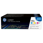 HP 125A CF373AM tonerkassett Multipack (1400 sider) Cyan/Magenta/Gul