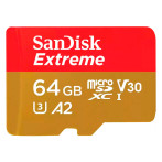 SanDisk Extreme Micro SDXC-kort 64 GB V30 A2 (UHS-I)