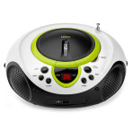 Lenco SCD-38 Boombox (CD/FM/MP3/WMA/USB/AUX) Grønn