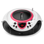 Lenco SCD-38 Boombox (CD/FM/MP3/WMA/USB/AUX) Rosa