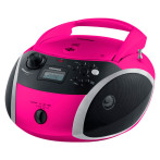 Grundig GRB 3000 BT Boombox (CD/MP3/Bluetooth/FM/3,5mm/USB) Rosa