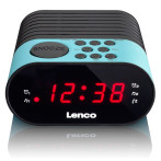 Lenco CR-07 Klokkeradio Vekkerklokke m/FM Radio (Dobbel Alarm) Blå