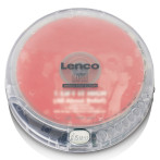 Lenco CD-202TR Bærbar CD-spiller m/hodetelefoner (CD/3,5 mm/USB) Gjennomsiktig