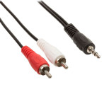 Minijack til phono kabel - 3m