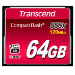 Transcend CompactFlash-kort 64 GB (800x)