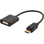 DisplayPort til DVI Adapter - 20cm kabel (Svart)