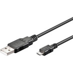 Micro USB Kabel - 0,3m (Svart)