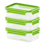 Emsa Food Clip&Close Lufttett matoppbevaringsbeholder 0,55 liter (3 deler) Grønn
