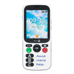 Doro 780X mobiltelefon med tastatur - 4 GB (WiFi/Bluetooth) Svart/Hvit