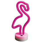 Forever Light Neon LED-lampe m/stativ - Flamingo (Batteri (USB) Rosa