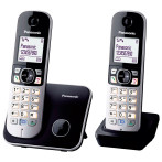 Panasonic KX-TG6812 trådløs telefon m/base + ekstra telefon (1,8tm)